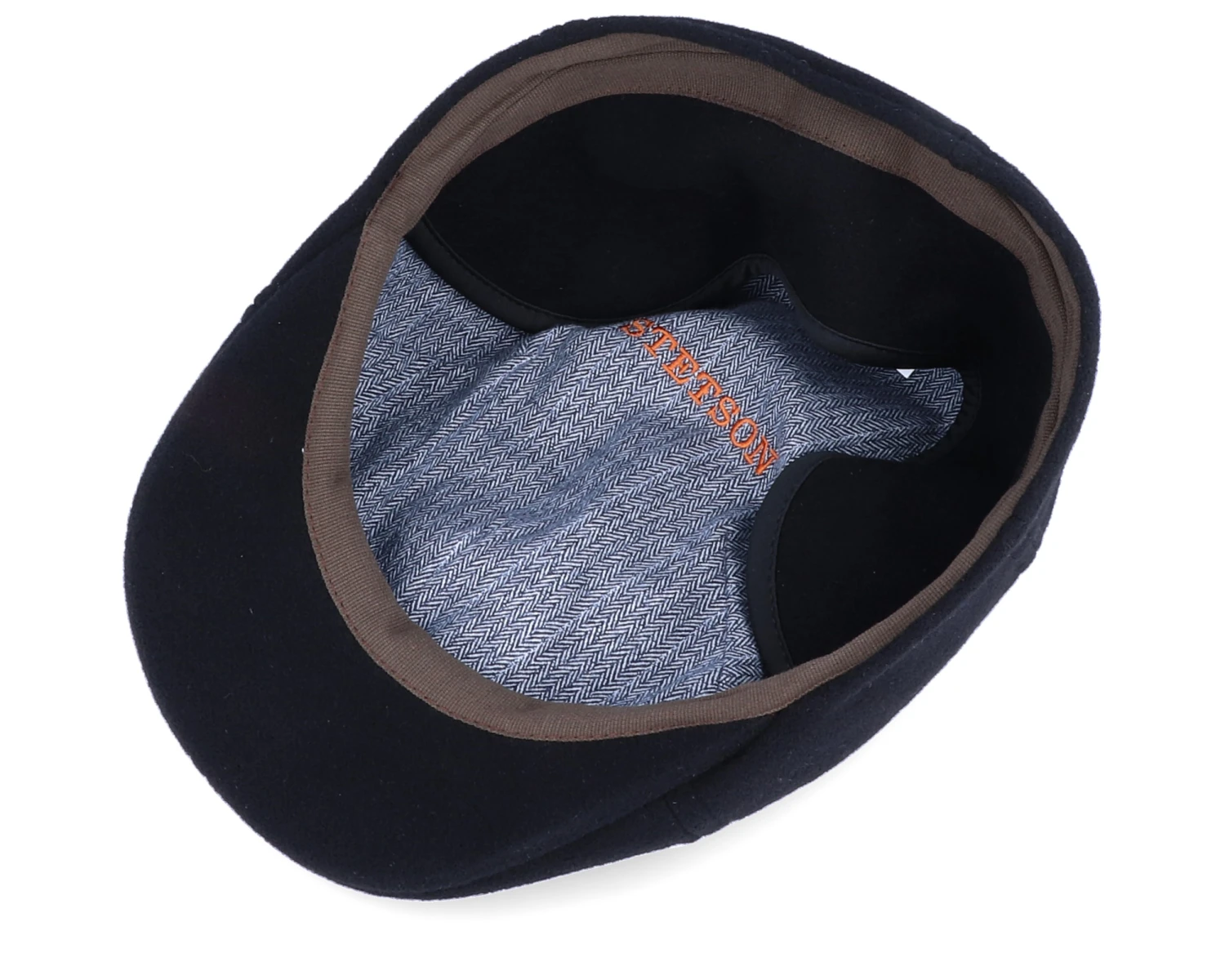 Texas Wool/Cashmere Ear Flap Black Flat Cap - Stetson 4 Texas Wool/Cashmere Ear Flap Black Flat Cap - Stetson - Image 4