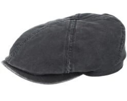 6-Panel Co/Pes Dark Grey Flat Cap - Stetson