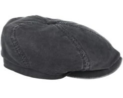 6-Panel Co/Pes Dark Grey Flat Cap - Stetson -Stetson 4043898723633 3