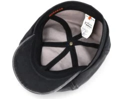 6-Panel Co/Pes Dark Grey Flat Cap - Stetson -Stetson 4043898723633 4