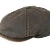 6-Panel Cap Co/Pes Schwarz Flatcap - Stetson