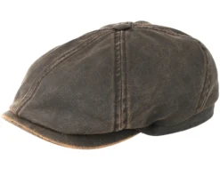 6-Panel Cap Co/Pes Schwarz Flatcap - Stetson