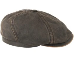 6-Panel Cap Co/Pes Schwarz Flatcap - Stetson -Stetson 4043898723688 3