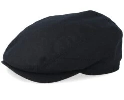 Driver Cap Virgin Wool/Casmere Black Flat Cap - Stetson