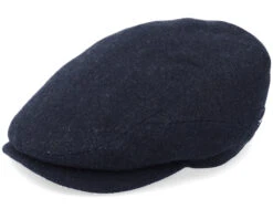 Driver Cap Wool Black Flat Cap - Stetson