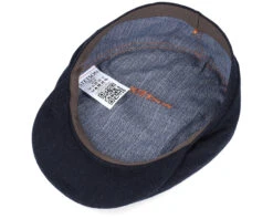 Driver Cap Wool Black Flat Cap - Stetson -Stetson 4043898744324 4