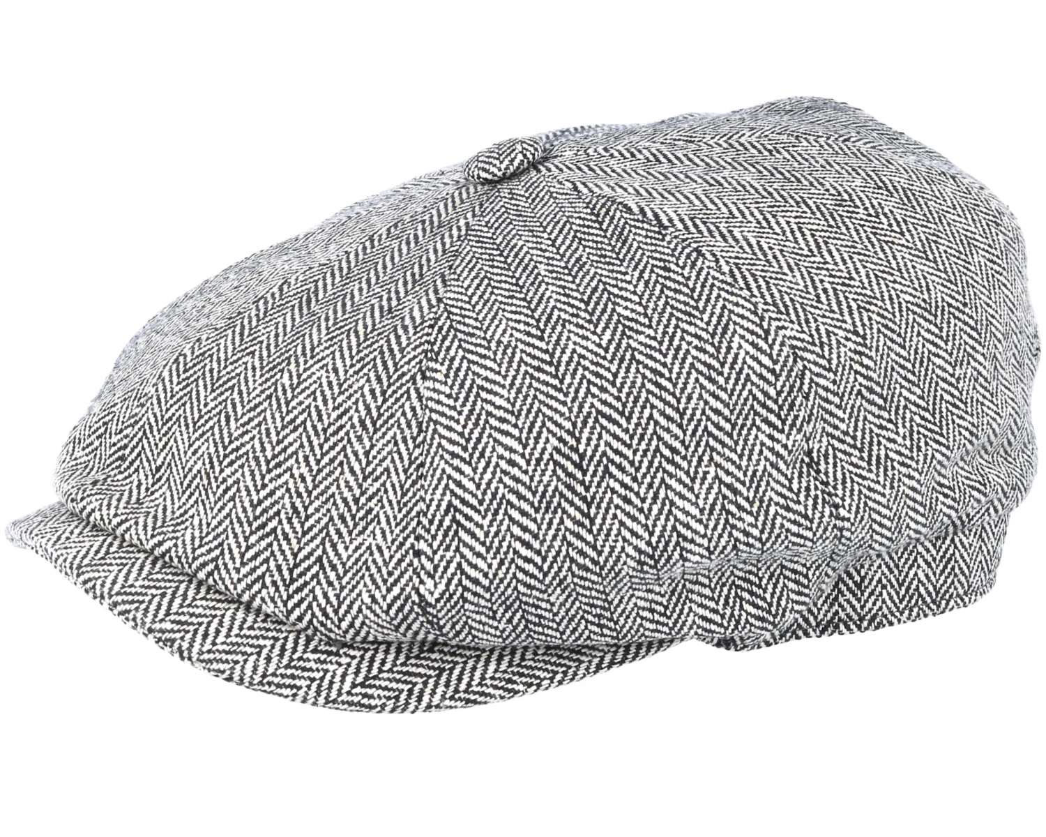 Hatteras Silk Black/White Flat Cap - Stetson 1 Hatteras Silk Black/White Flat Cap - Stetson