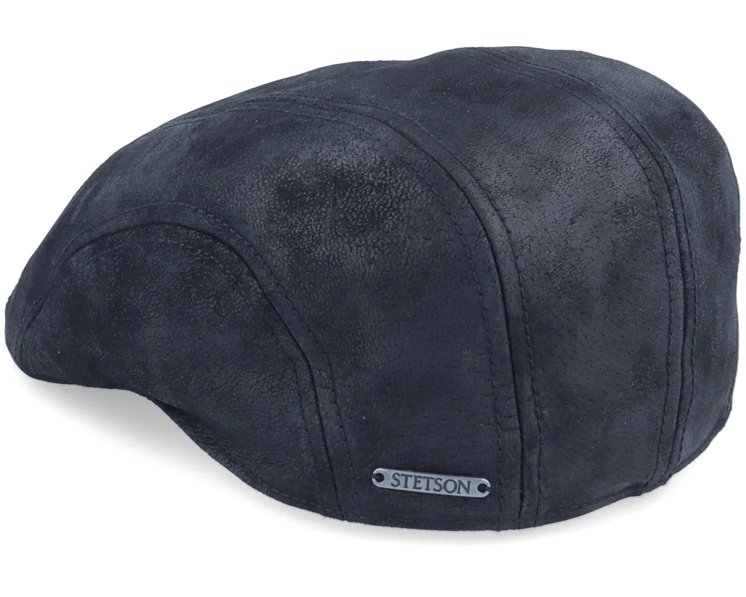 Ivy Cap Pigskin Black Flat Cap - Stetson 2 Ivy Cap Pigskin Black Flat Cap - Stetson - Image 2