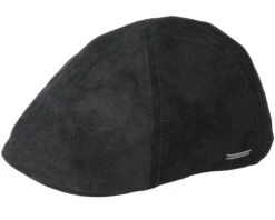 Texas Pig Skin Black Flat Cap - Stetson
