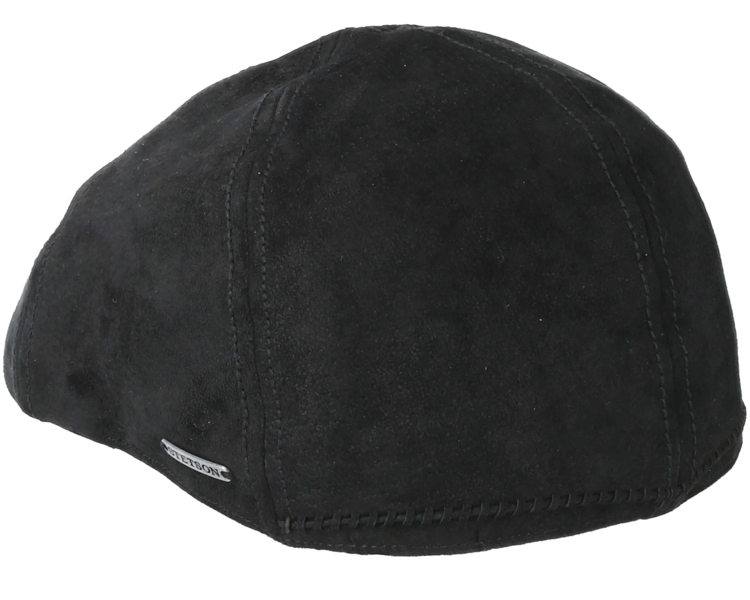 Texas Pig Skin Black Flat Cap - Stetson 2 Texas Pig Skin Black Flat Cap - Stetson - Image 2