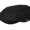 6-Panel Pigskin Black Flat Cap - Stetson