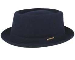 Wool Navy Pork Pie - Stetson
