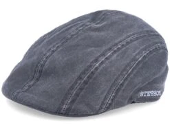 Ivy CO/PE Ear Flap Black Flat Cap - Stetson