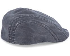 Ivy CO/PE Ear Flap Black Flat Cap - Stetson -Stetson 4043898813129 3