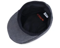 Ivy CO/PE Ear Flap Black Flat Cap - Stetson -Stetson 4043898813129 4