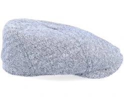 6-Panel Cap Silk Black/White Flat Cap - Stetson -Stetson 4043898870986 3