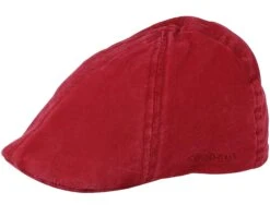 Texas Organic Cotton Burgundy Flat Cap - Stetson