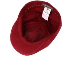 Texas Organic Cotton Burgundy Flat Cap - Stetson -Stetson 4043898871990 4