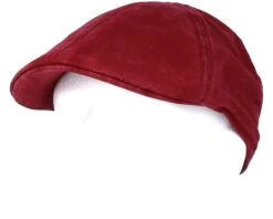 Texas Organic Cotton Burgundy Flat Cap - Stetson -Stetson 4043898871990 5