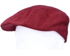 Ivy Cap Delave Maroon Flat Cap - Stetson -Stetson 4043898881180 5