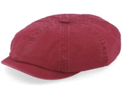 Hatteras Delave Organic Cotton Red Flat Cap - Stetson