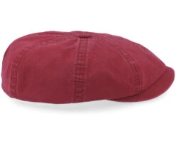 Hatteras Delave Organic Cotton Red Flat Cap - Stetson -Stetson 4043898881265 3