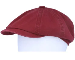 Hatteras Delave Organic Cotton Red Flat Cap - Stetson -Stetson 4043898881265 5
