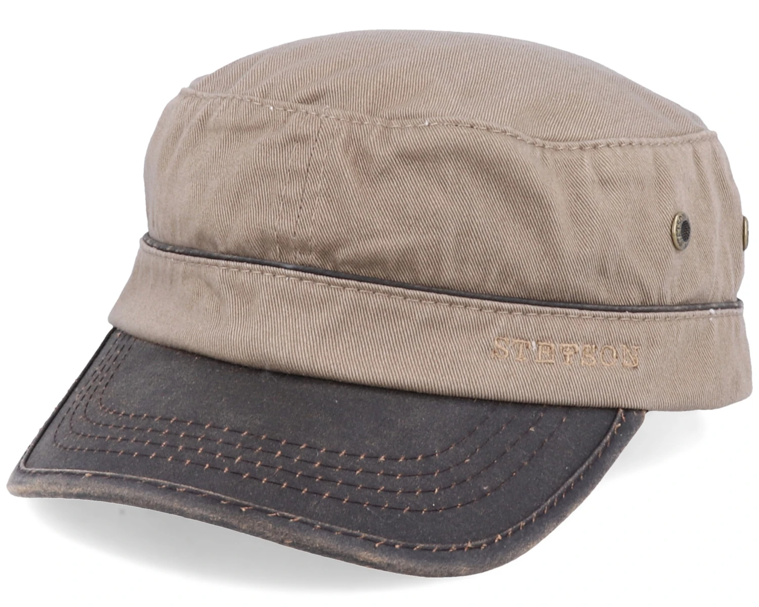 Cap Cotton Khaki/Brown Army - Stetson 1 Cap Cotton Khaki/Brown Army - Stetson