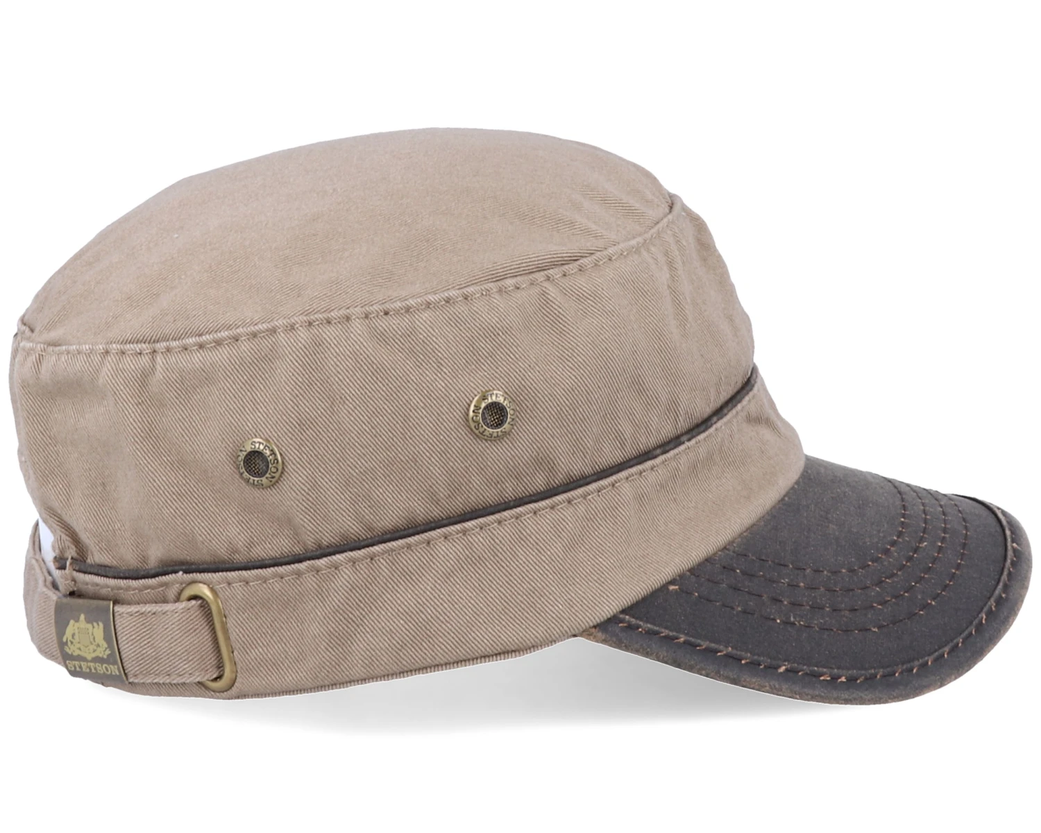 Cap Cotton Khaki/Brown Army - Stetson 3 Cap Cotton Khaki/Brown Army - Stetson - Image 3