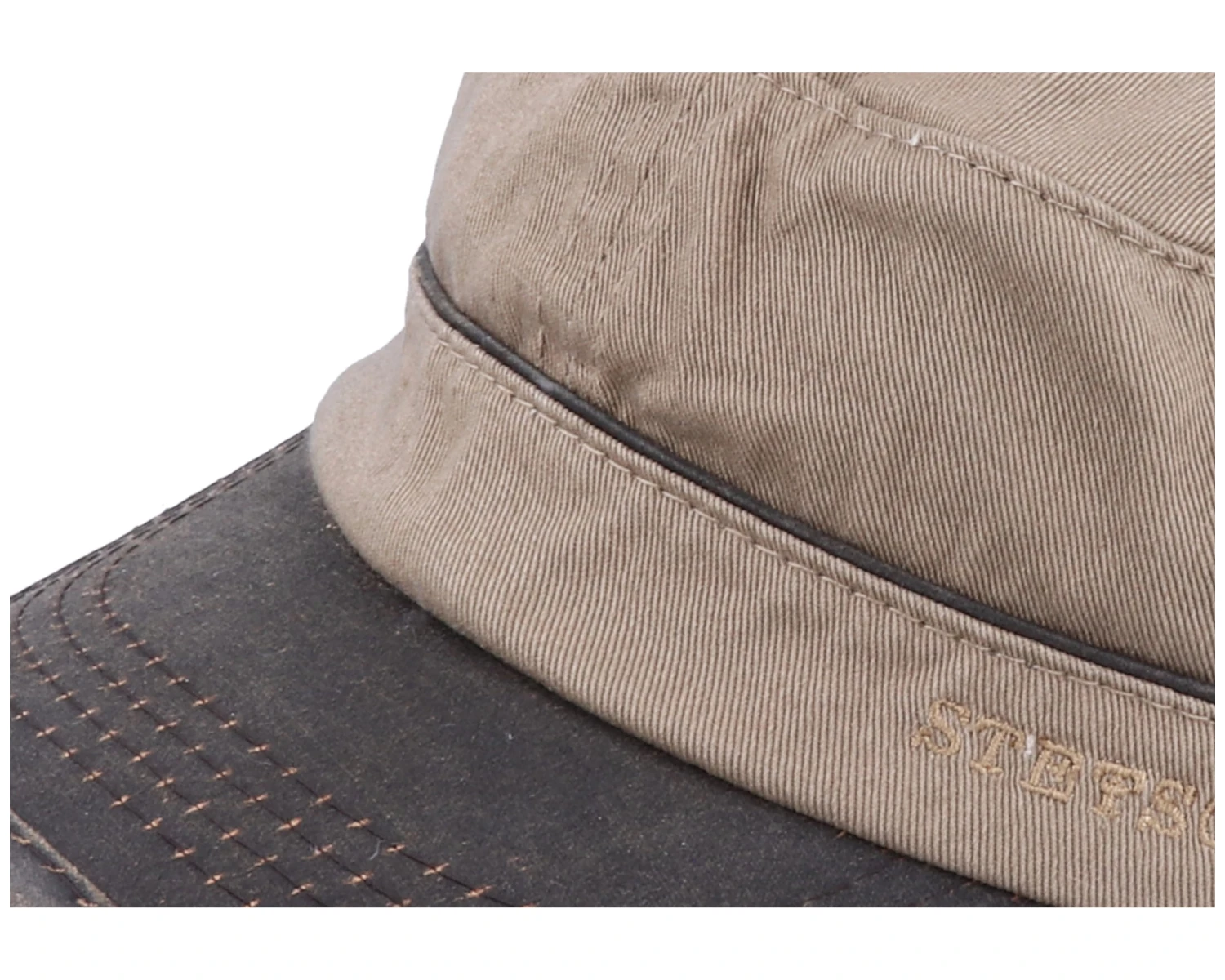 Cap Cotton Khaki/Brown Army - Stetson 5 Cap Cotton Khaki/Brown Army - Stetson - Image 5