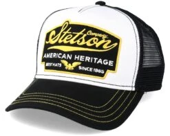 American Heritage White/Black Trucker - Stetson