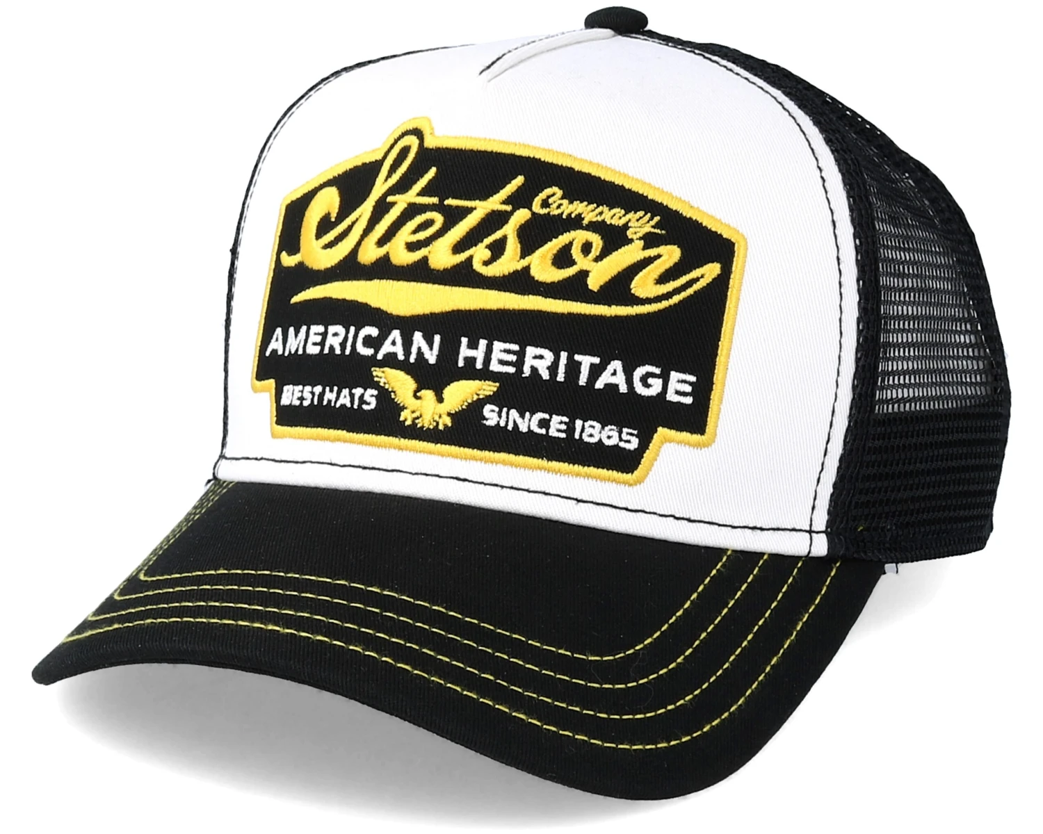 American Heritage White/Black Trucker - Stetson 1 American Heritage White/Black Trucker - Stetson