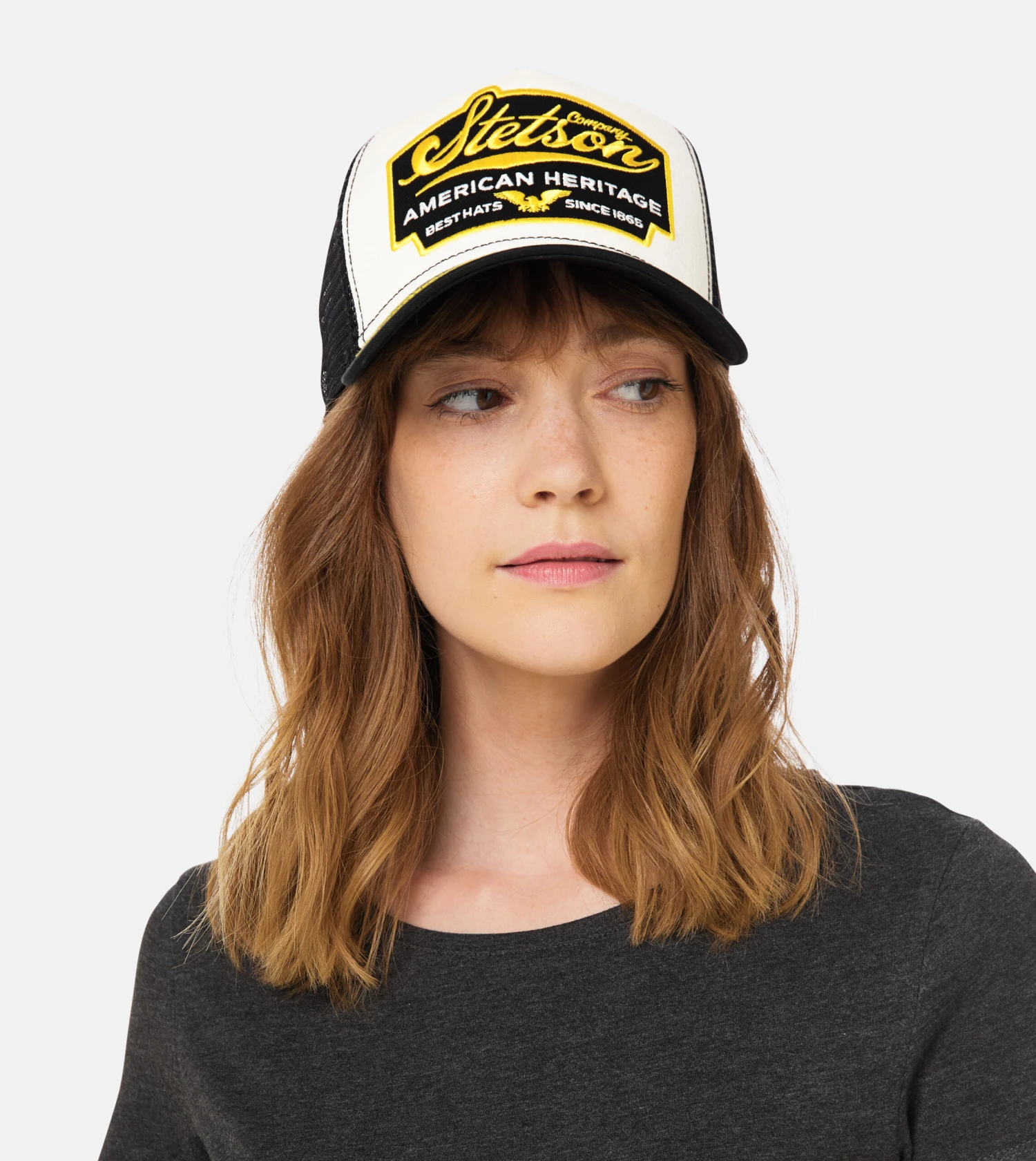 American Heritage White/Black Trucker - Stetson 7 American Heritage White/Black Trucker - Stetson - Image 7