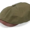 Hatteras Waxed Cotton Green Flat Cap - Stetson