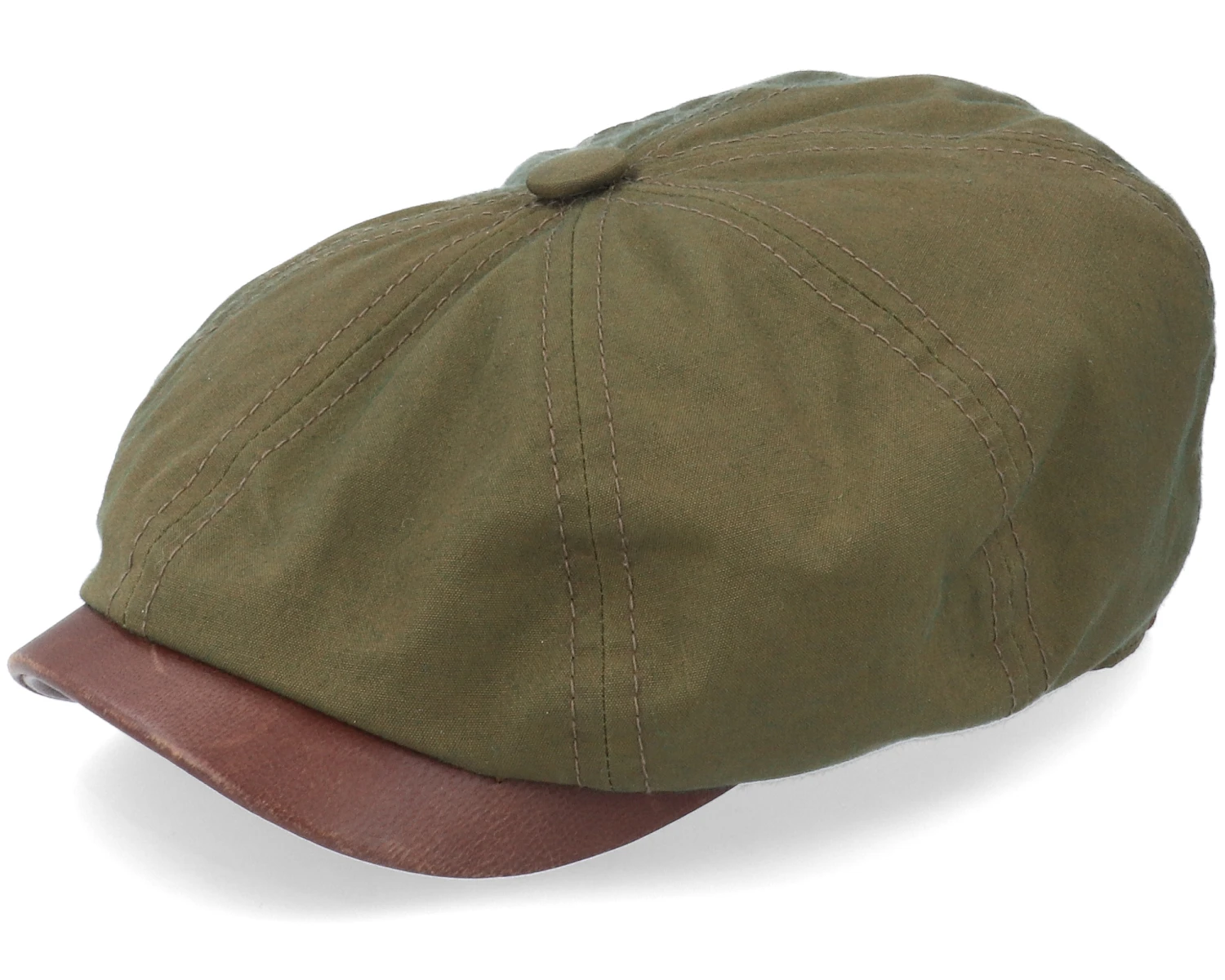 Hatteras Waxed Cotton Green Flat Cap - Stetson 1 Hatteras Waxed Cotton Green Flat Cap - Stetson