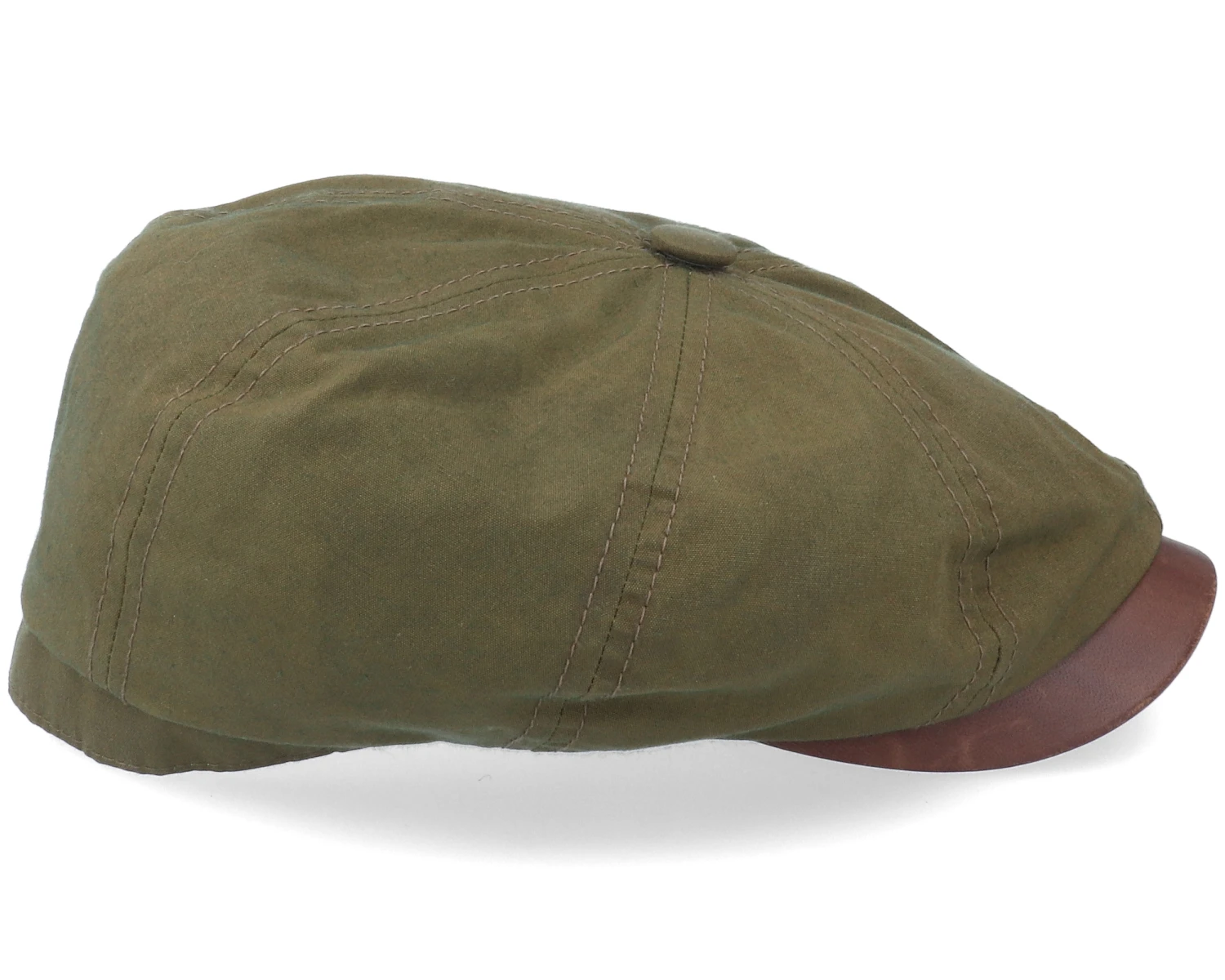Hatteras Waxed Cotton Green Flat Cap - Stetson 3 Hatteras Waxed Cotton Green Flat Cap - Stetson - Image 3