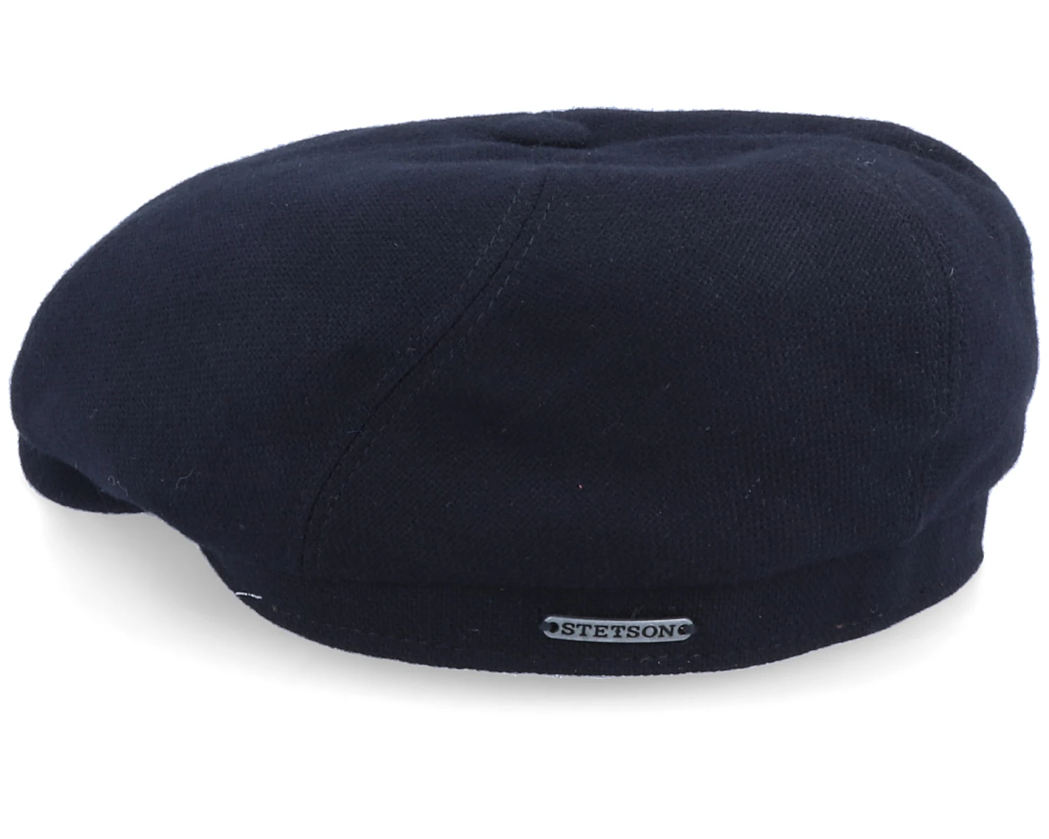 6-Panel Cap Virgin Wool/Cashmere Black Flat Cap - Stetson 2 6-Panel Cap Virgin Wool/Cashmere Black Flat Cap - Stetson - Image 2