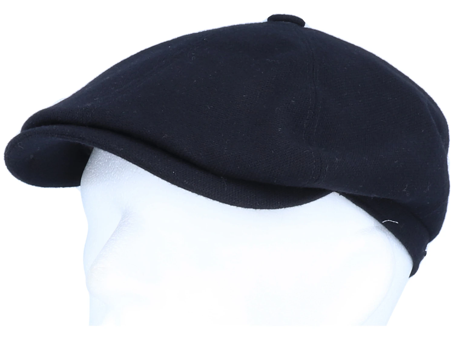 6-Panel Cap Virgin Wool/Cashmere Black Flat Cap - Stetson 5 6-Panel Cap Virgin Wool/Cashmere Black Flat Cap - Stetson - Image 5