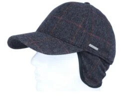 Baseball Cap Wool Ef Fischgrat Charcoal/Black Earflap - Stetson -Stetson 4043898900751 6
