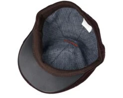 Texas Cotton Knit Dark Brown Flat Cap - Stetson -Stetson 4043898901994 4