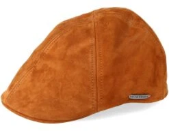 Texas Goat Suede Light Brown Flat Cap - Stetson