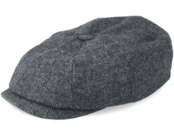 Hatteras Wool Dark Grey Flat Cap - Stetson