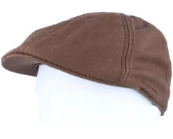 Texas Cotton Brown Flat Cap - Stetson -Stetson 4043898929837 5