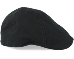 Texas Cotton Black Flat Cap - Stetson -Stetson 4043898929950 3