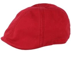 Texas Cotton Red Flat Cap - Stetson