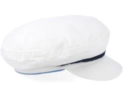 Riders Cap Dyed Cotton White Flat Cap - Stetson -Stetson 4043898936712 3