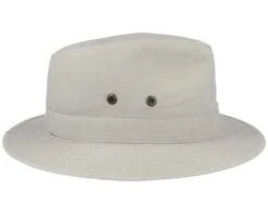 Delave Organic Cotton Light Beige Fedora - Stetson -Stetson 4043898941280 3
