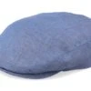 Kent Herringbone Linen Navy Flat Cap - Stetson