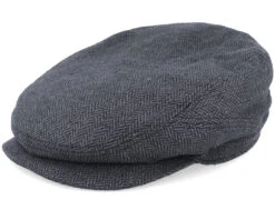 Driver Cap Silk Black Flat Cap - Stetson