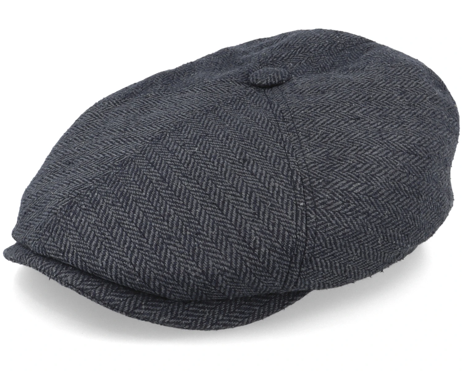 6-Panel Cap Silk Charcoal/Black Flat Cap - Stetson 1 6-Panel Cap Silk Charcoal/Black Flat Cap - Stetson